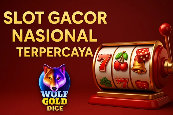 Ilustrasi 3D mewah bertema Slot Gacor Nasional dengan mesin slot digital modern, jackpot emas, dan nuansa kasino glamor elegan.